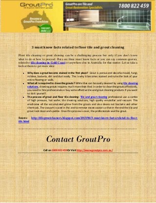 3 must know facts related to floor tile and grout cleaning
Floor tile cleaning or grout cleaning can be a challenging proc...