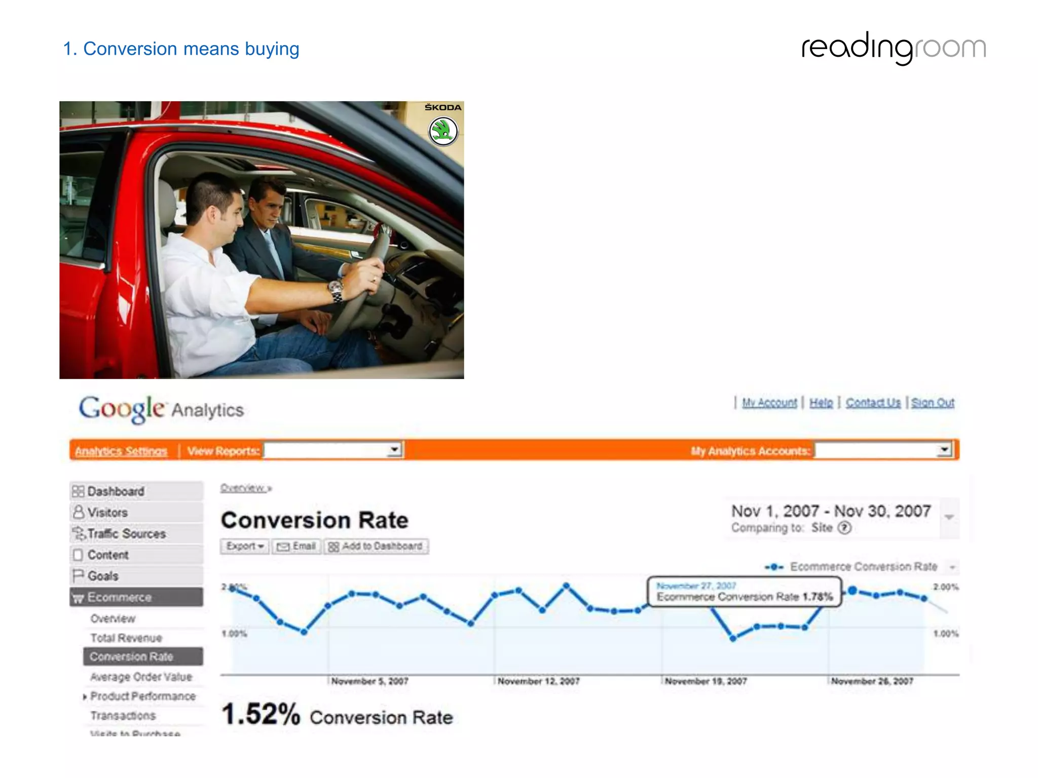 1. Conversion means buying
 