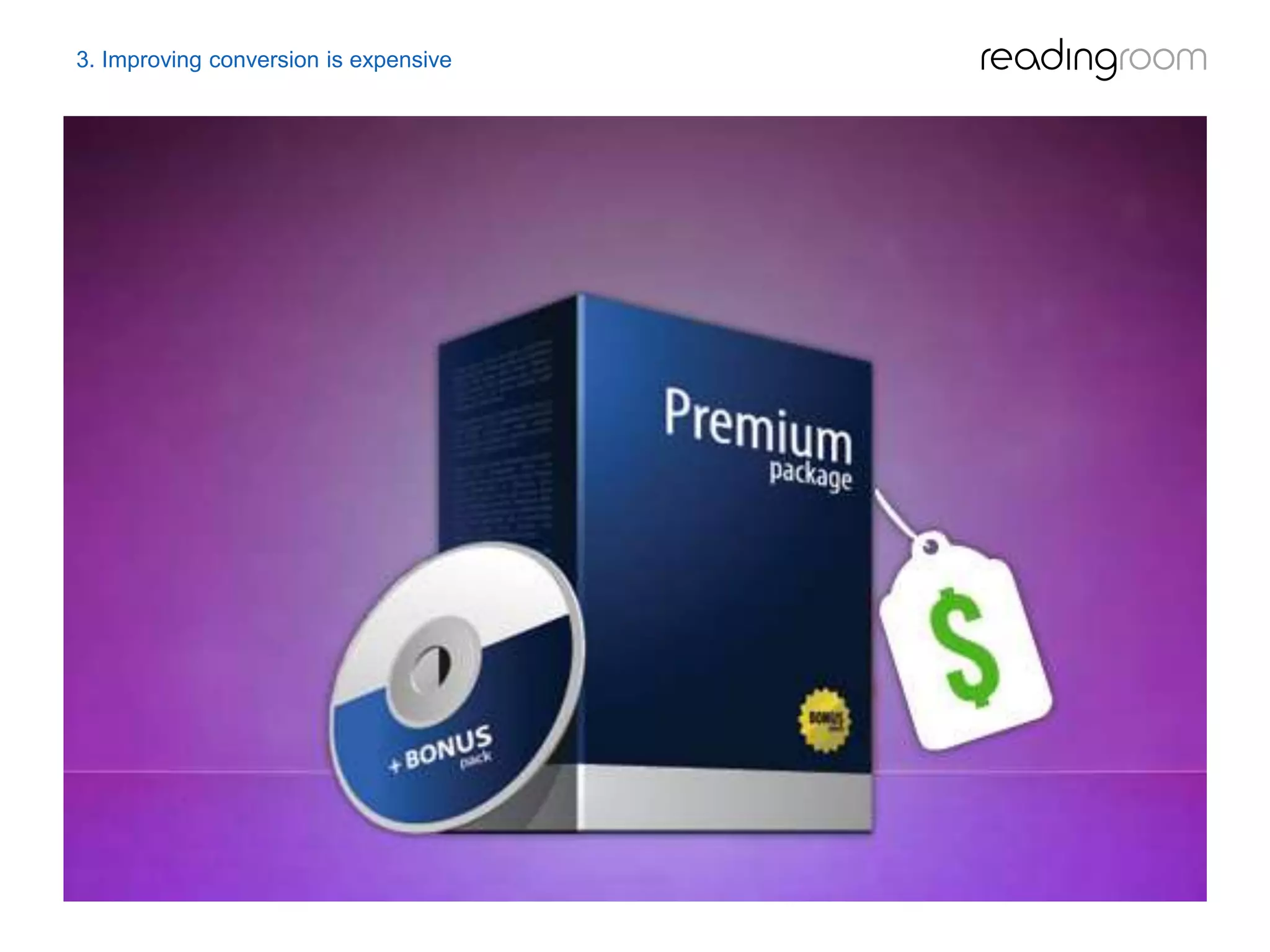 3. Improving conversion is expensive
 