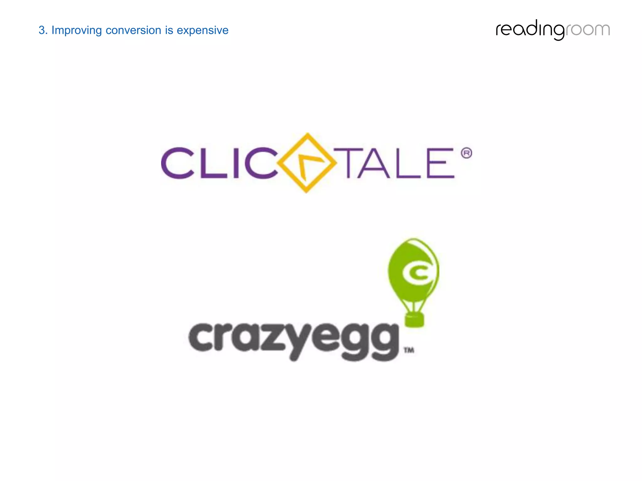 3. Improving conversion is expensive
 