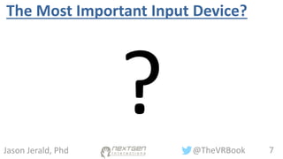 7@TheVRBookJason Jerald, Phd
The Most Important Input Device?
 