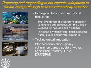 Building resilience & reducing vulnerabilities to climate change in the ...
