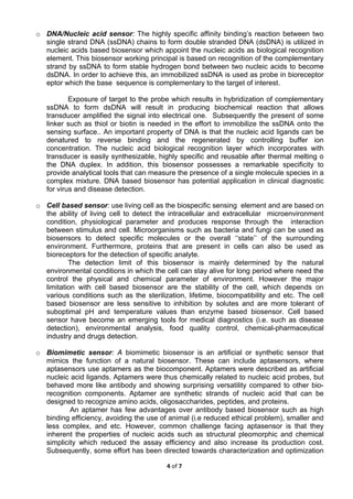 biosensor technology | PDF