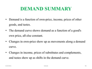 need, demand, supply, consumption and elasticity | PPTX