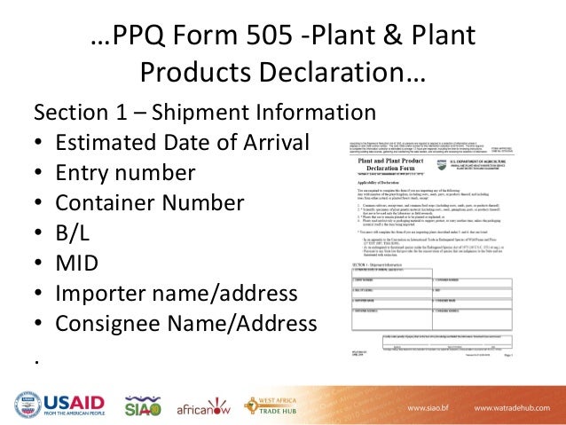3 new laws and regulations ppq form 505