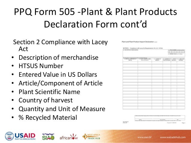 3 new laws and regulations ppq form 505