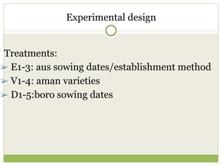 Triple rice in a year: Is it feasible for low salinity areas of the coastal zone of Bangladesh?