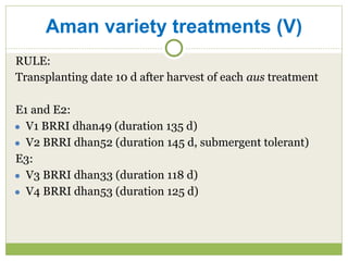 Triple rice in a year: Is it feasible for low salinity areas of the coastal zone of Bangladesh?