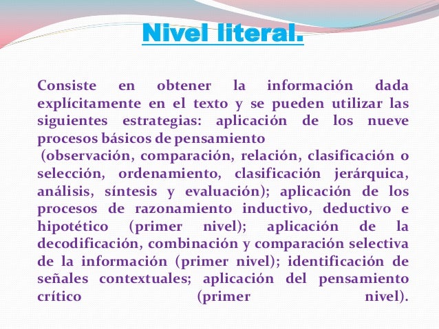 3 nivel literal