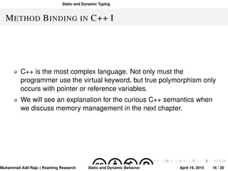 Static and Dynamic Behavior | PDF
