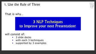 3 NLP Techniques to Improve your next Presentation - YouncK | PPTX