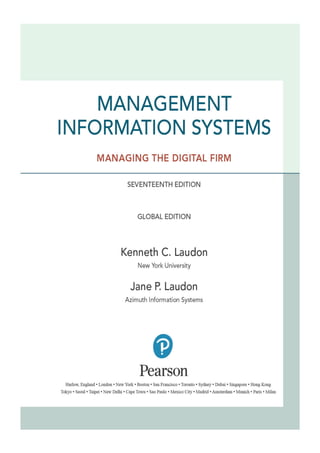 Management Information Systems Managing The Digital Firm 17th Global ...