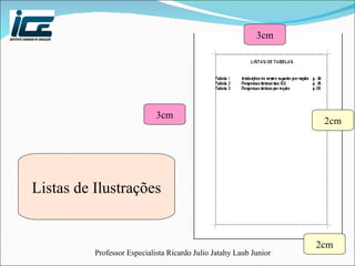2cm Listas de Ilustrações 3cm 2cm 3cm 