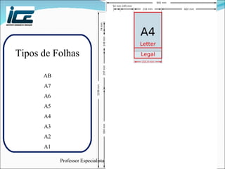 Tipos de Folhas AB A7 A6 A5 A4 A3 A2 A1 