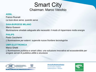 Smart City Chairman: Marco Vecchio ,[object Object],[object Object],[object Object],[object Object],[object Object],[object Object],[object Object],[object Object],[object Object],[object Object],[object Object],[object Object]