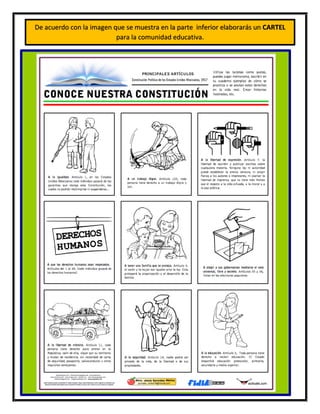 49
De acuerdo con la imagen que se muestra en la parte inferior elaborarás un CARTEL
para la comunidad educativa.
 