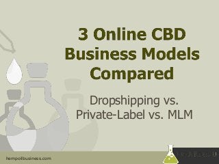 hempoilbusiness.com
Dropshipping vs.
Private-Label vs. MLM
 