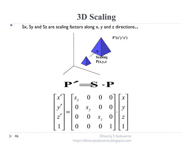 Overview of 2D and 3D Transformation | PPS | Geography | Science