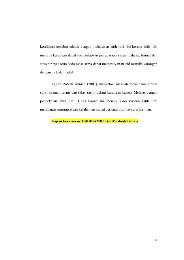 Tesis penguasaan surat kiriman tidak rasmi
