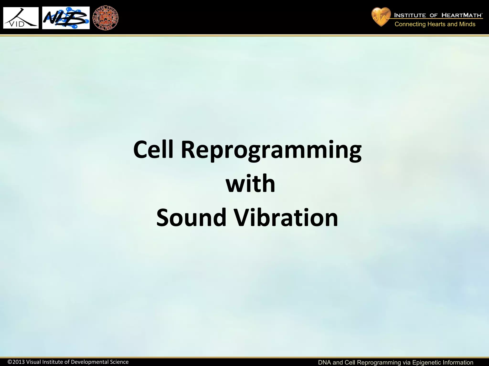 Dr. Carlo Ventura - DNA and Cell reprogramming | PPT
