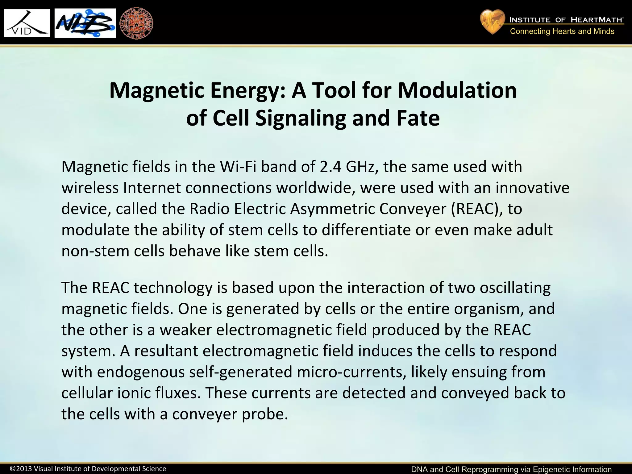 Dr. Carlo Ventura - DNA and Cell reprogramming | PPT