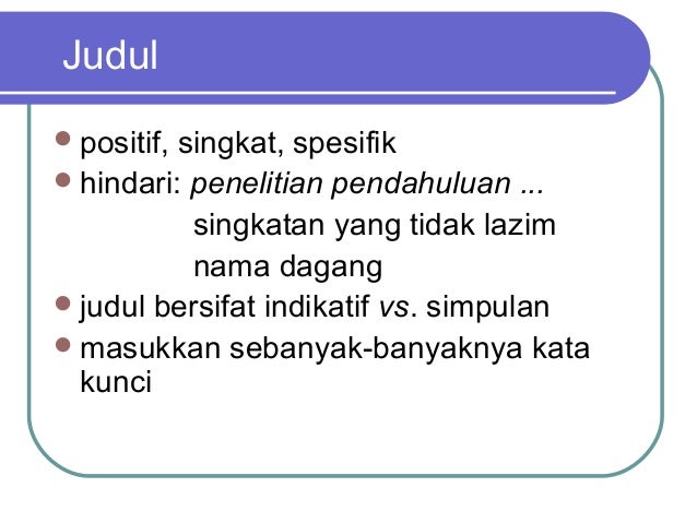 Cara Penulisan Artikel