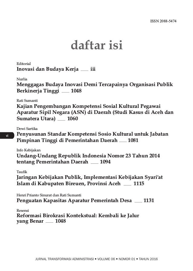 Penyusunan Standar Kompetensi Sosio Kultural Untuk Jabatan Pimpinan T