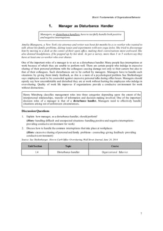 ICFAI Organizational Behavior - Solved assignments and case study help