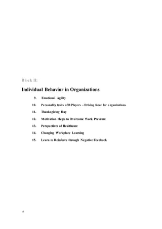 ICFAI Organizational Behavior - Solved assignments and case study help