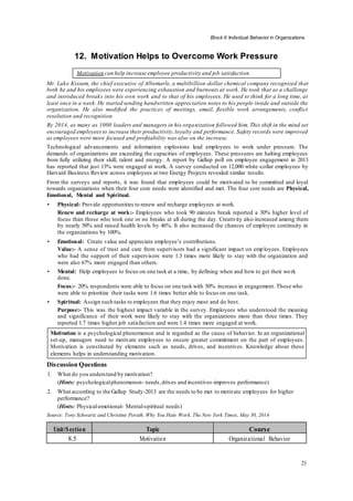 ICFAI Organizational Behavior - Solved assignments and case study help