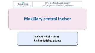 Dr. Khaled El-Haddad
k.elhaddad@qu.edu.sa
 