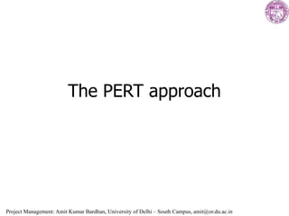 The PERT approach 