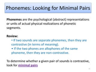  Therefore, they are different phonemes.