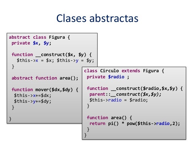 Resultado de imagen para abstracción php