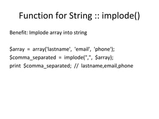 php 2 Function creating, calling, PHP built-in function | PPT