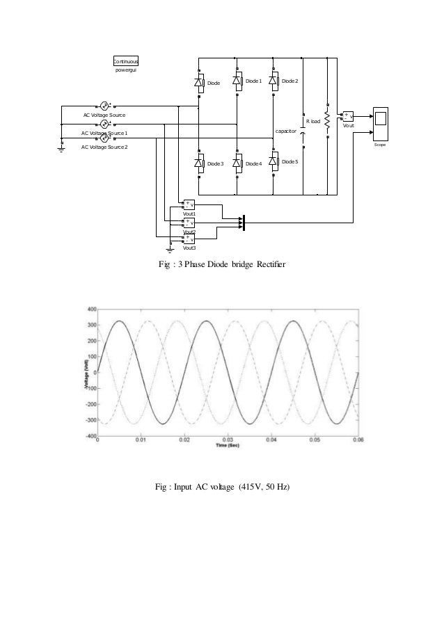 3 phase diode bridge rectifier