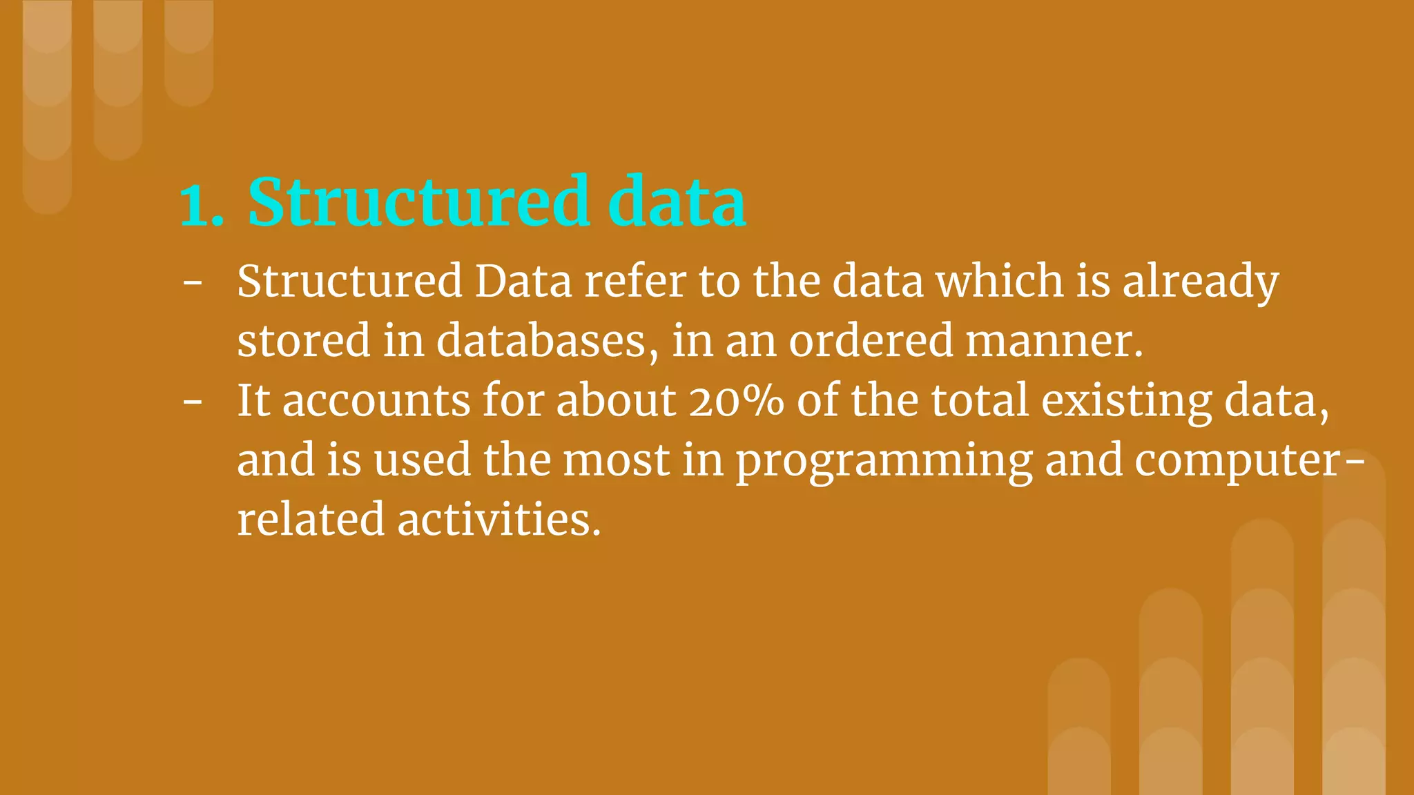 3 pillars of big data : structured data, semi structured data and ...