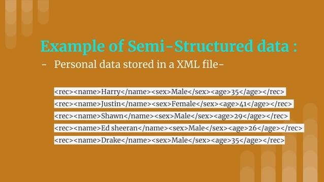 3 pillars of big data : structured data, semi structured data and ...
