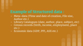 3 pillars of big data : structured data, semi structured data and ...