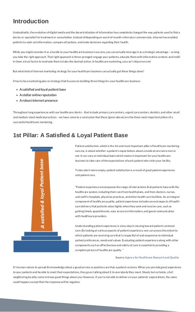 3 Pillars of Healthcare Marketing