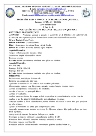 Jogo dos adjetivos - Planos de aula - 3º ano - Língua Portuguesa.