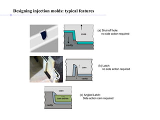 Designing injection molds: typical features 