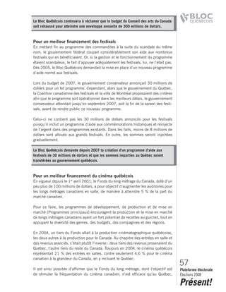2008 Bloc Quebecois Platform Ch. 2
