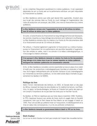 2008 Bloc Quebecois Platform Ch. 2