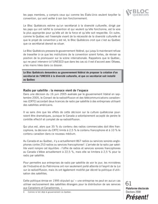 2008 Bloc Quebecois Platform Ch. 2