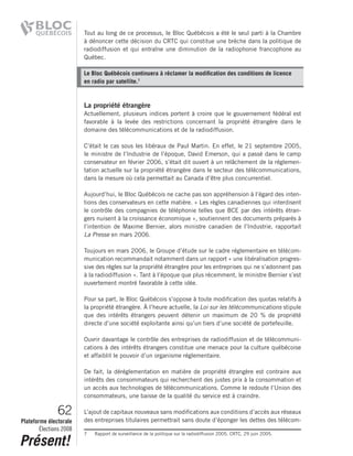 2008 Bloc Quebecois Platform Ch. 2