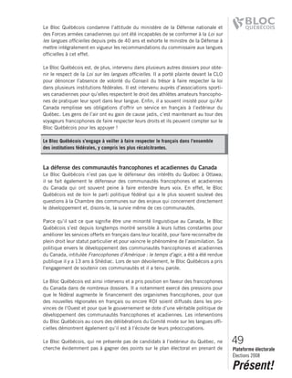 2008 Bloc Quebecois Platform Ch. 2