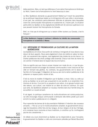 2008 Bloc Quebecois Platform Ch. 2