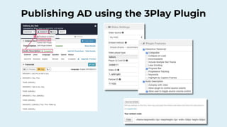 Publishing AD using the 3Play Plugin
 
