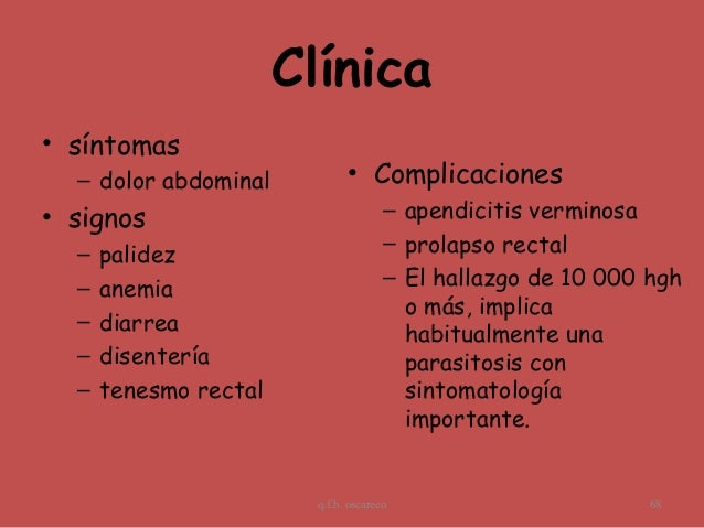 oxiuriasis y ascaridiasis